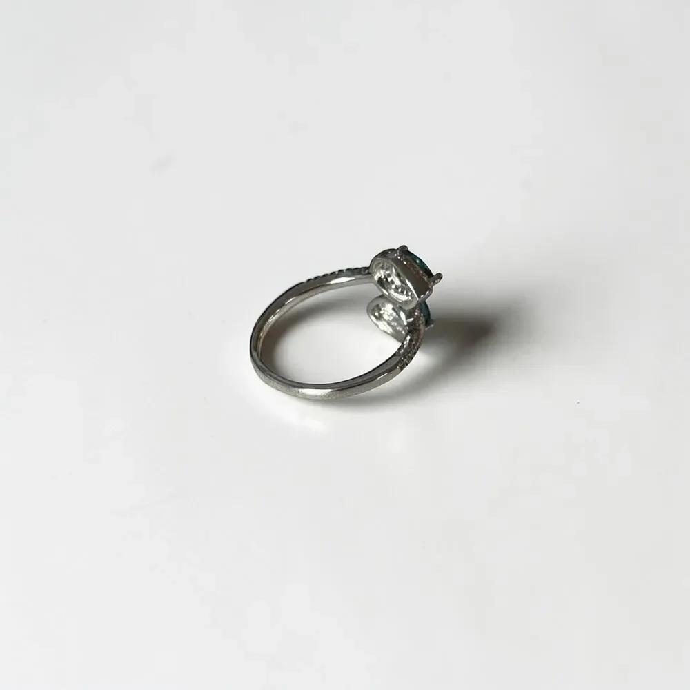 Delicate Adjustable Green Ring